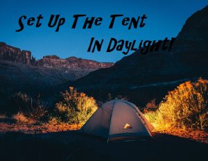 Setting up a tent tips for beginners