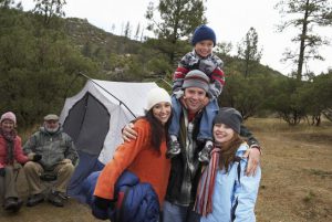 Camping With Family to save money
