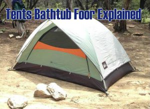 Tents with outlet bathtub floors