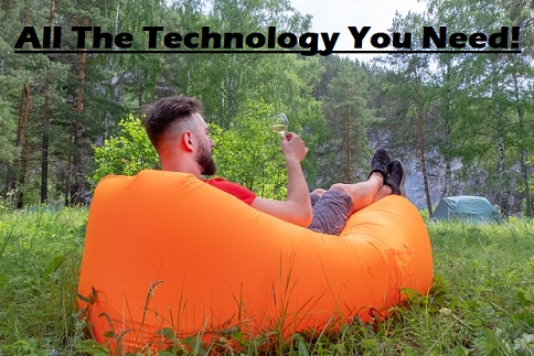 Using technology when camping